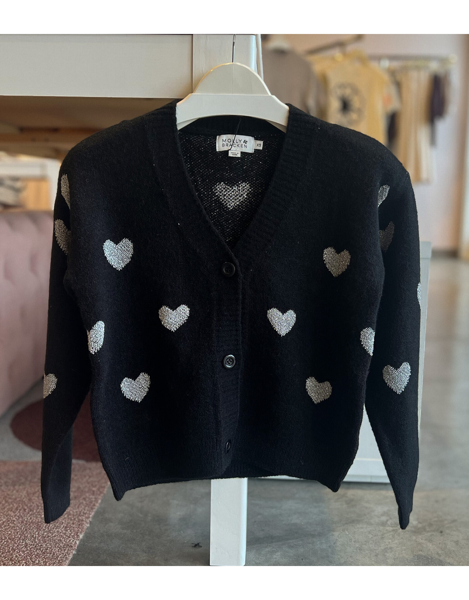 MOLLY BRACKEN HADIA HEART CARDIGAN