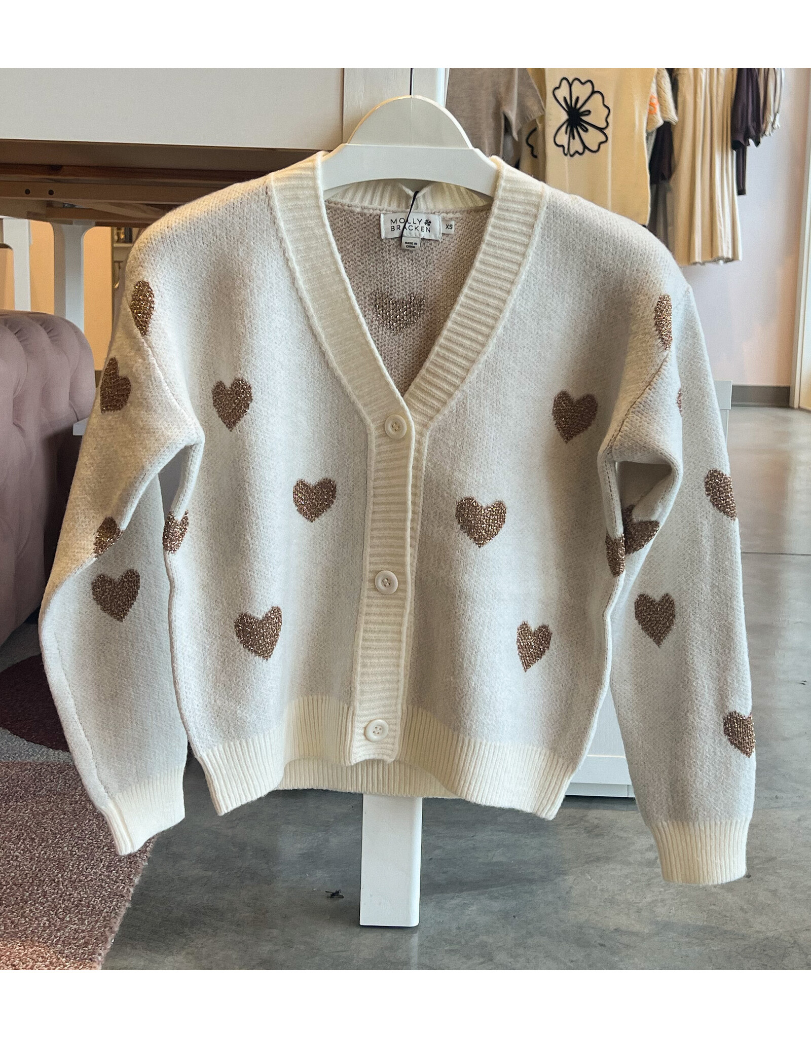 MOLLY BRACKEN HADIA HEART CARDIGAN