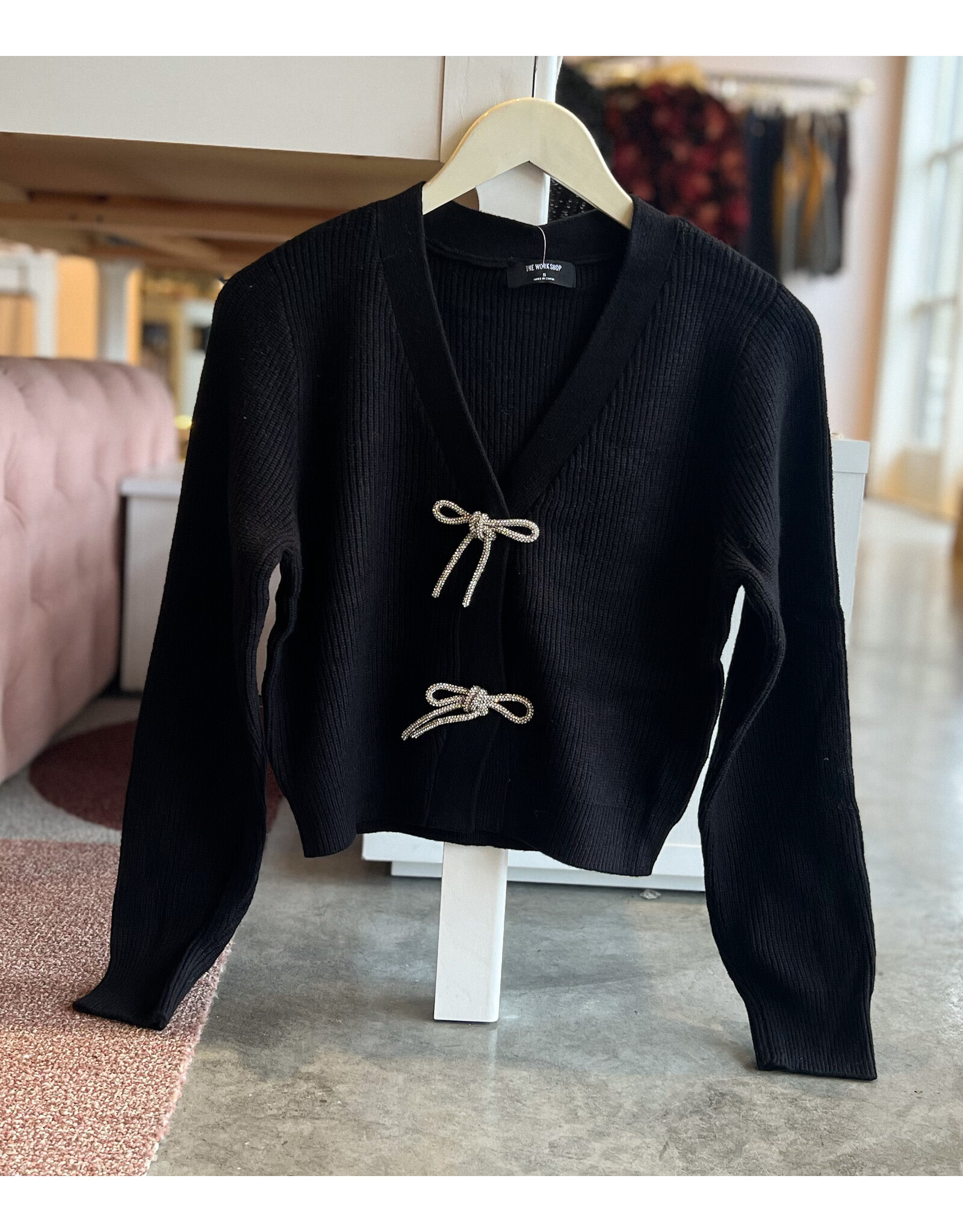 OTTOLIE BOW DETAIL CARDIGAN