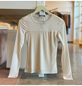 SANCTUARY SPARKLE MESH CREW TEE