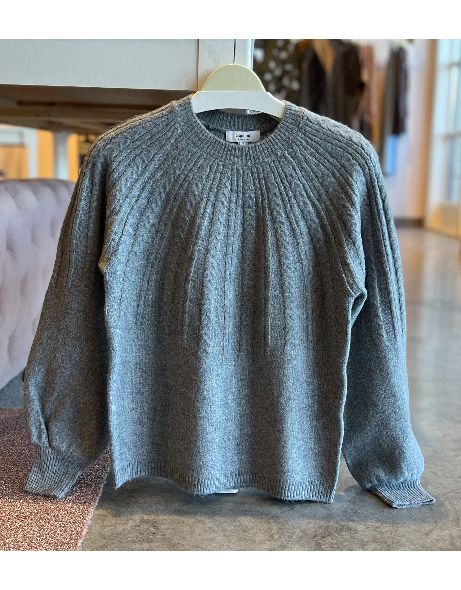 B YOUNG BYMAGGE CABLE SWEATER