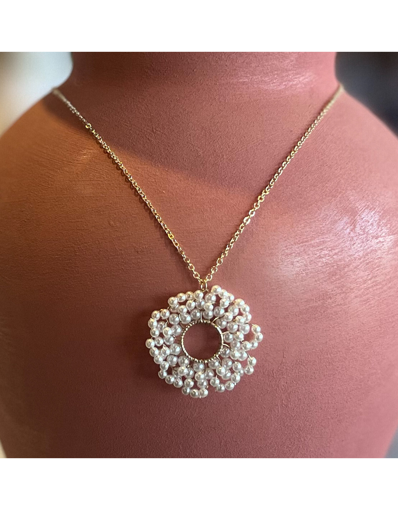 HUEY LINK CHAIN PEARL NECKLACE