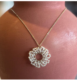 HUEY LINK CHAIN PEARL NECKLACE