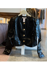 PERRAN FAUX LEATHER BOLERO JACKET