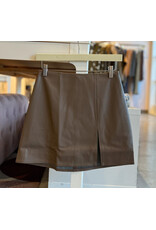 ROSCOE FAUX LEATHER MINI SKIRT
