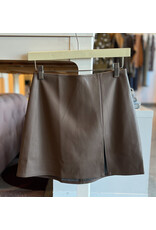 ROSCOE FAUX LEATHER MINI SKIRT