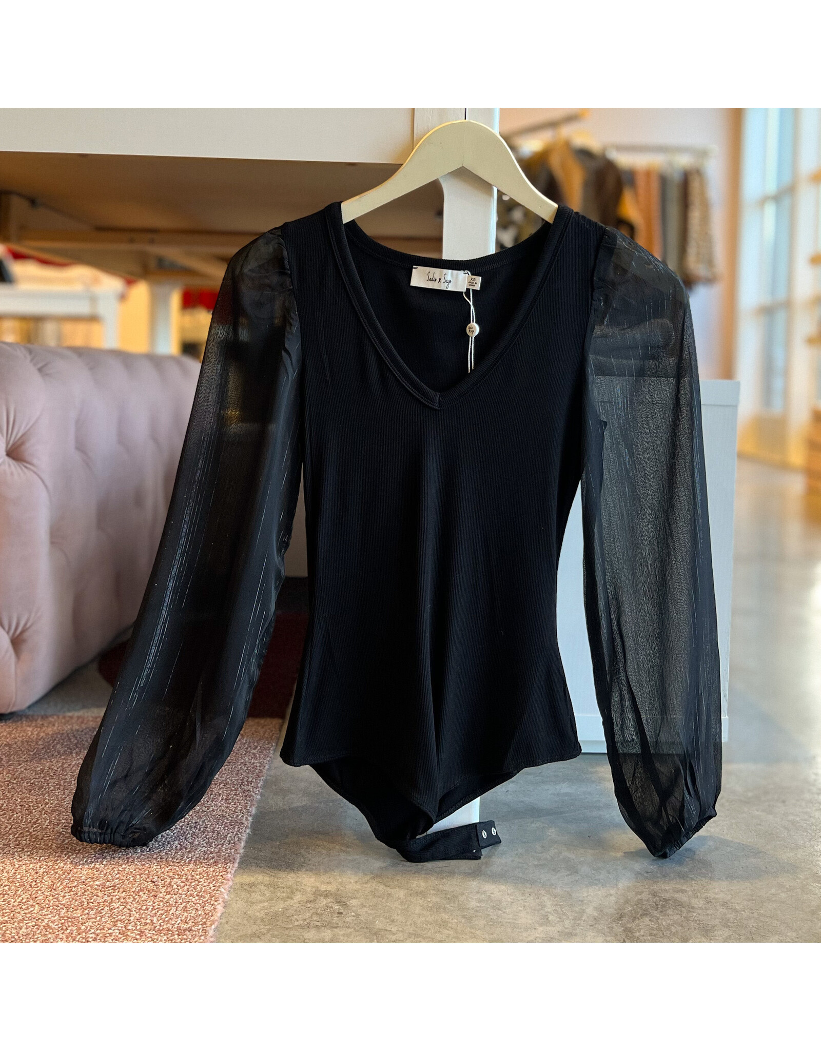 SADIE & SAGE GLEAM MIXED MEDIA BODYSUIT