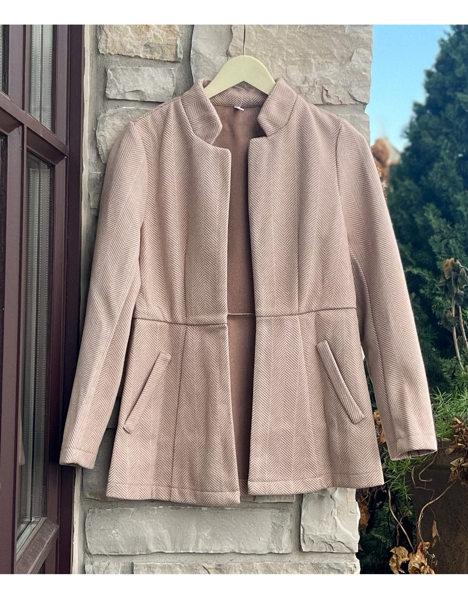 LOLITA HERRINGBONE BLAZER