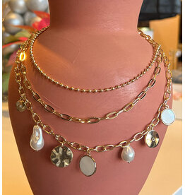 MUNRO PEARL CHARM NECKLACE