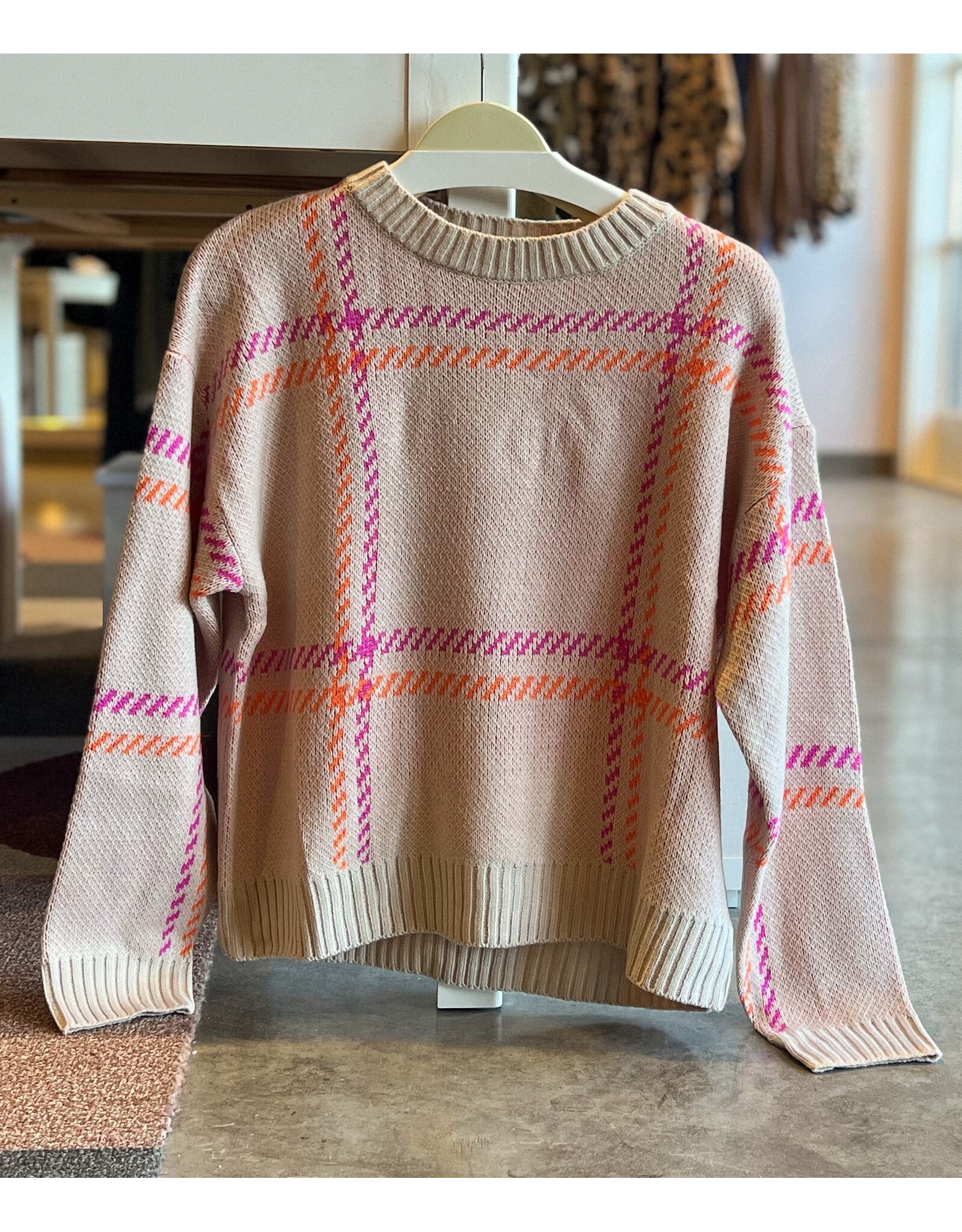 BARNEY PLAID SWEATER