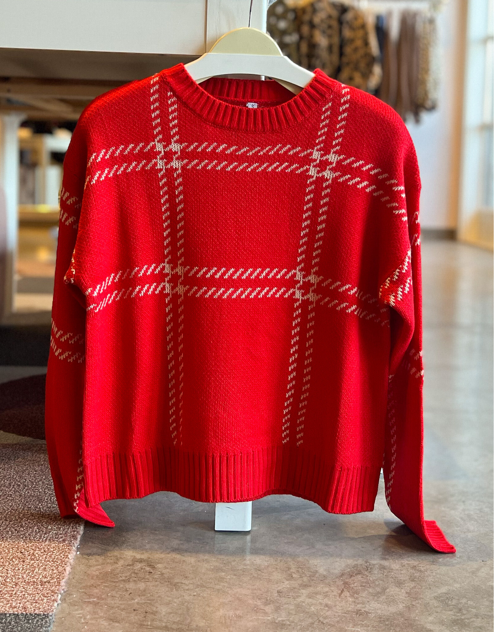 BARNEY PLAID SWEATER