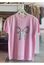 TASNIM SEQUIN BOW TOP