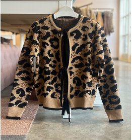 BARNABY LEOPARD BOW SWEATER