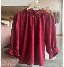 PABLA RUFFLE MOCK NECK TOP