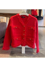 VLAD FRAYED TEXTURED CARDIGAN