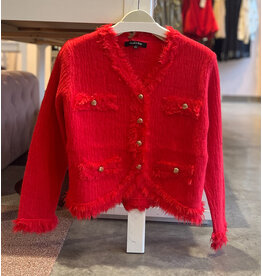 VLAD FRAYED TEXTURED CARDIGAN