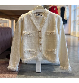 VLAD FRAYED TEXTURED CARDIGAN