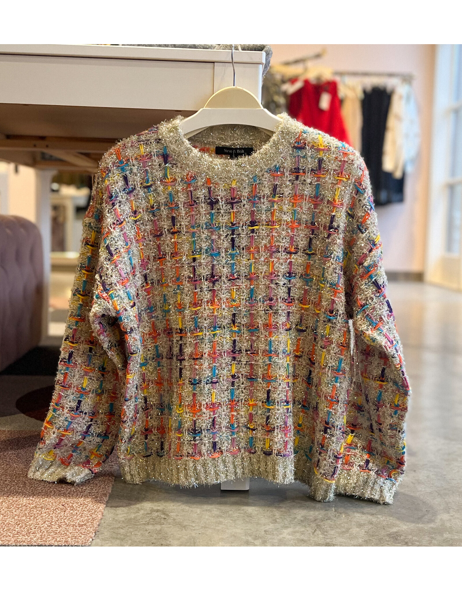 MUNRO TWEED KNIT SWEATER