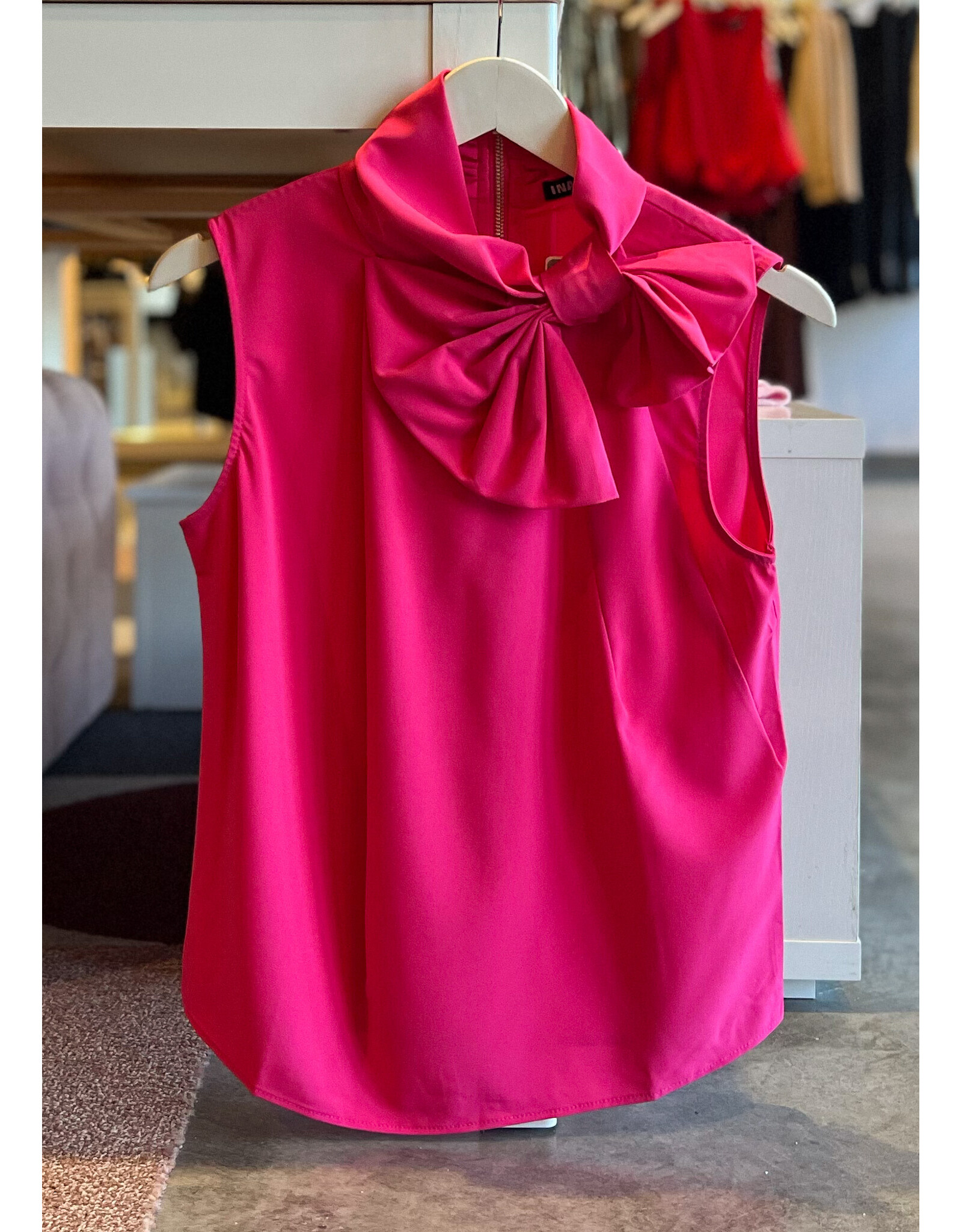 MILEVA BOW DETAIL SLEEVELESS TOP