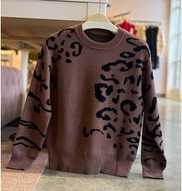 ANGELO LEOPARD PRINT SWEATER