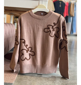 GARY 3D FLORAL EMBROIDERED SWEATER