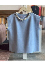 CALLUM PEARL TRIM TOP