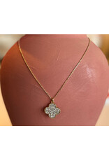 ALESSIA PAVE CLOVER NECKLACE