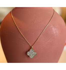 ALESSIA PAVE CLOVER NECKLACE