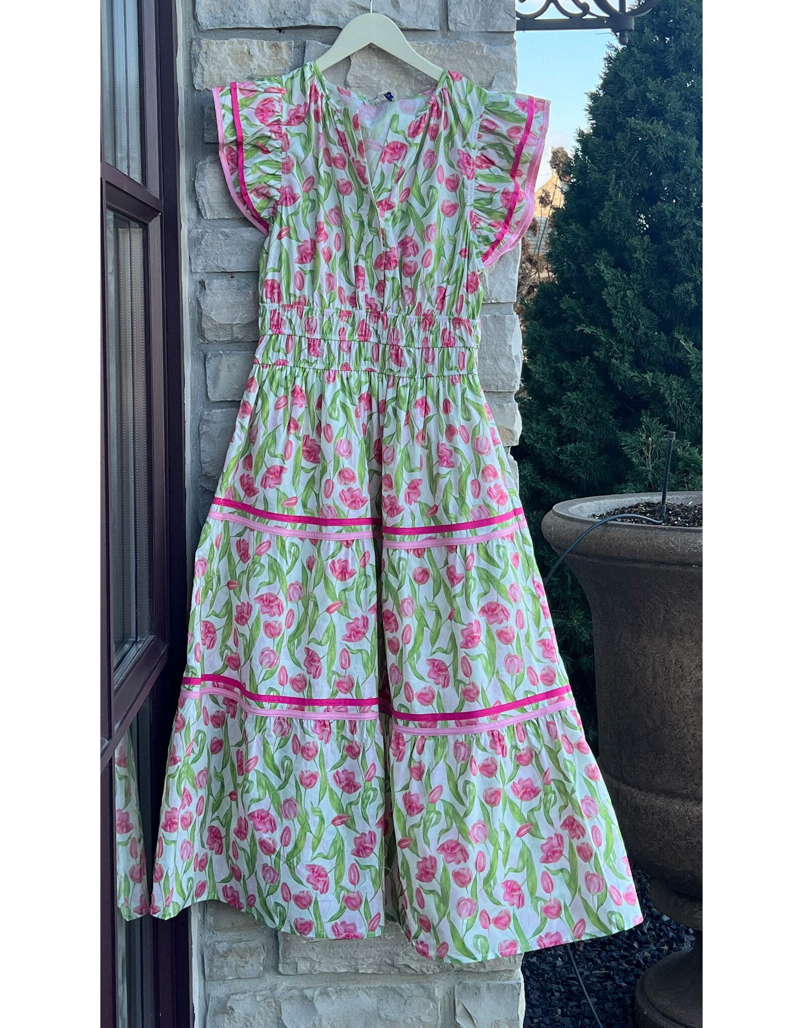 GETHIN RUFFLE SLV DRESS