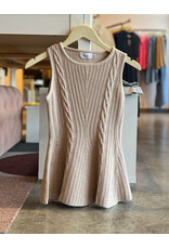 ACAIA CABLE KNIT PEPLUM TOP