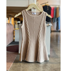 ACAIA CABLE KNIT PEPLUM TOP