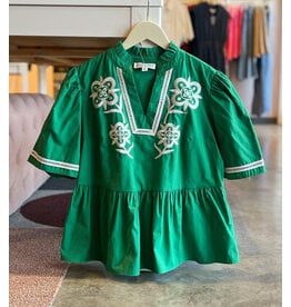 DAWUD S/S EMBROIDERED TOP