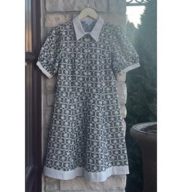 EMMETT CONTRAST JACQUARD DRESS