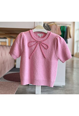 DANTE BEADED BOW SWEATER TOP