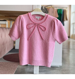 DANTE BEADED BOW SWEATER TOP