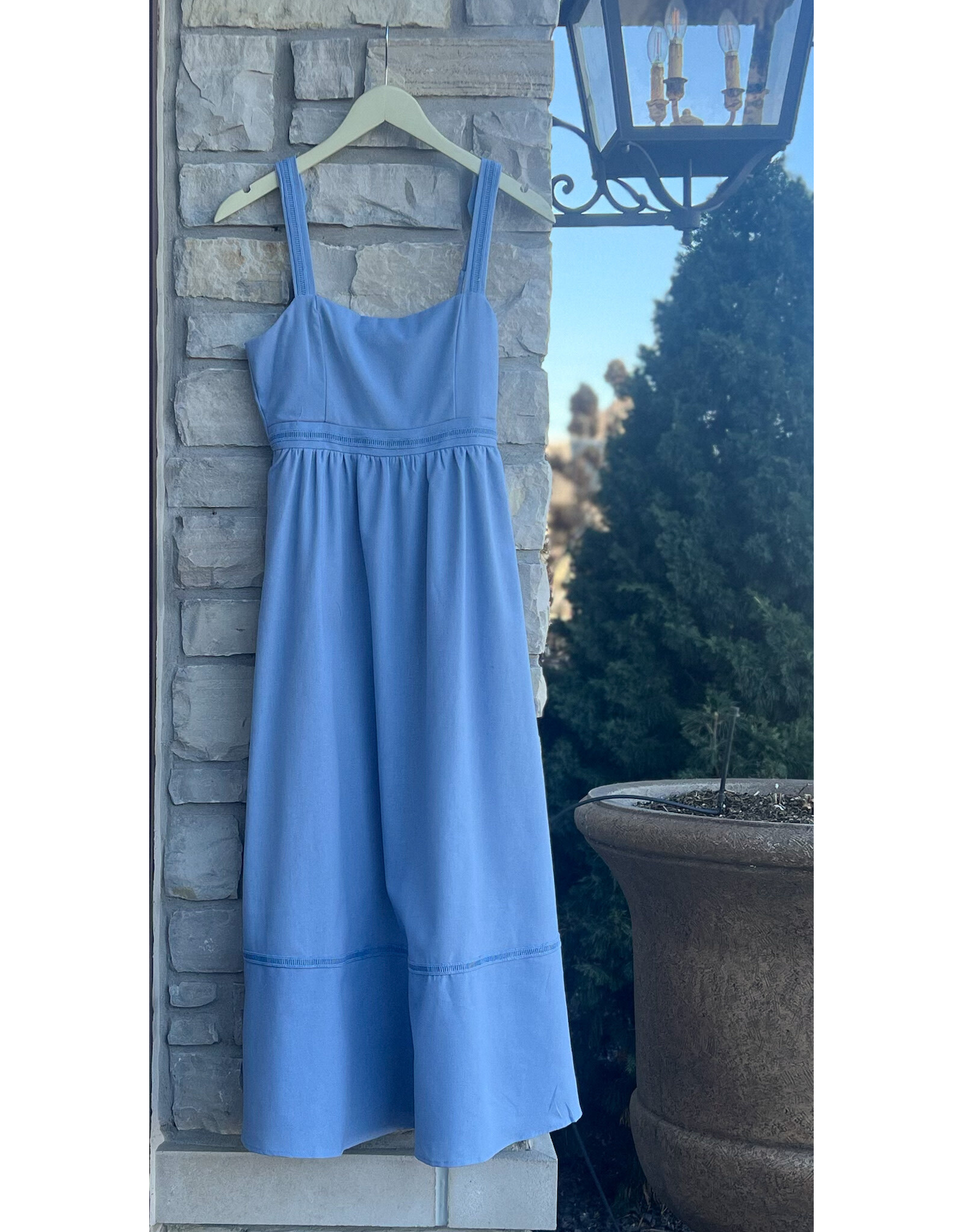 AJAX LACE TRIM MIDI DRESS