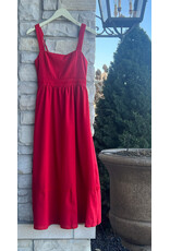 AJAX LACE TRIM MIDI DRESS