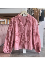 ARDALION SHEER 3D FLORAL TOP