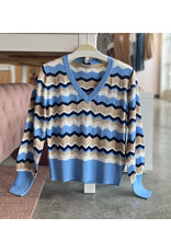 B. YOUNG BYMMORLA VNECK POINTELLE TOP