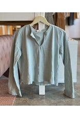 KOUME RIB MIX SPLIT NK BELL L/S TEE