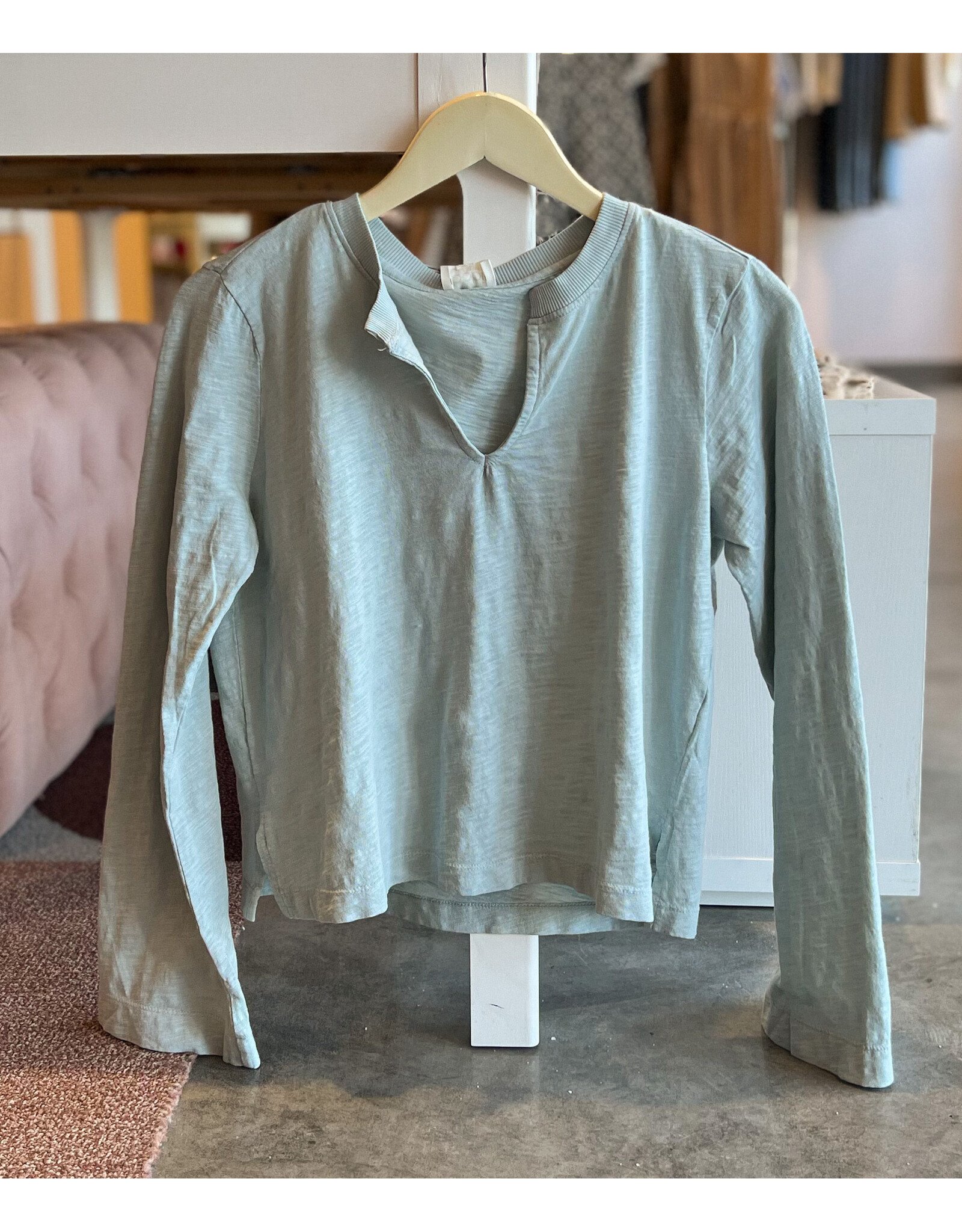 KOUME RIB MIX SPLIT NK BELL L/S TEE