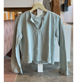 KOUME RIB MIX SPLIT NK BELL L/S TEE