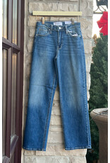 CEZAR MID RISE SLIM WIDE LEG DENIM