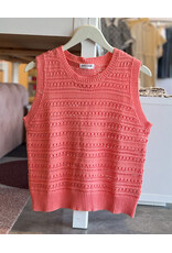 LEWIS CROCHET SLVLSS SWEATER TOP