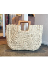 DESPINA WOODEN HANDLE PURSE