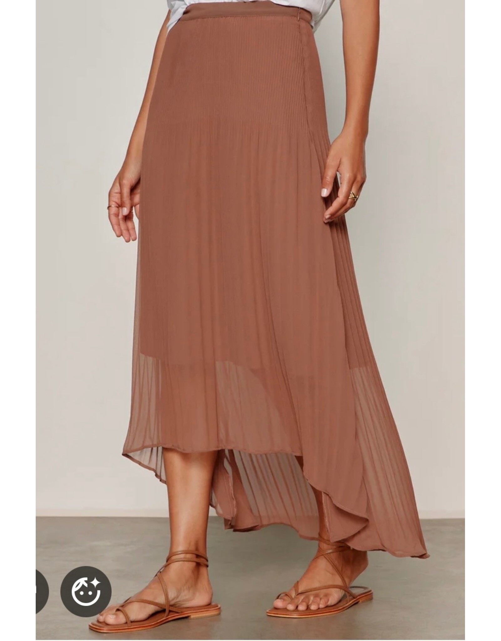 SANCTUARY MEANT TO BE PLEATED MIDI SKIRT