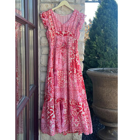 AUGUSTINE FLORAL CAP SLV DRESS