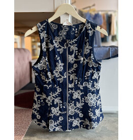 THEODORA SLVLSS EMBROIDERED TOP