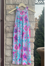 LOELLEN PLEATED HIGH NK DRESS