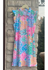 BEATRIZ RUFFLE CAP SLV DRESS